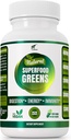 Orgaaniline Vegan Super Greens Kapslid koos Ashwagandha - Immuunsüsteemi tugi kõik looduslikud kogu toidu toitained Chlorella, Moringa, Spirulina, Kurkum, lehtkapsas. Parandada seedimist, suurendada energiat - Detox pillid