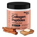 Täiuslik Keto kollageen Peptiidid Valgupulber MCT õli, hüdrolüüsitud kollageen, tüüp I & III täiendus, Gluteenivaba rohi Fed, madal carb, Keto kohvikreamer, kollageen naistele ja meestele, kaneeli röstsai