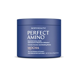 BodyHealth PerfectAmino Powder - BCAA ja EAA Pulber Pre ja Post Workout - Aminohappe energiajook meestele ja naistele, et toetada Lean lihaseid ja taastumist - Mocha - 60 Servings