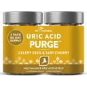 Puhastus! Uric Acid Flush - Söö ja joo, mida sa tahad - Detox ja puhastage selleri Seed Extract, Tart Cherry & Chanca Piedra efektiivseks liigesetoeks ja aktiivseks liikuvuseks - 120 pehmet vegankapslit