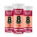 8Greens Supergreens Tablets | Super Greens Pulber Superfood Tablett, Metabolism Immunity & Focus, Daily Greens kihisevad tabletid, Orgaaniline: Aloe Vera, Spirulina, Chlorella, Virsik, 30 Servings