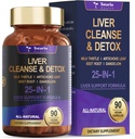Maksa puhastamine Detox & remont 25-in-1 piimaohakaga,Dandelion Juur, Beetroot, artišokiekstrakt maksa tervise ravimtaime maksatoetus Täiendavad vitamiinid tsink, koliin 90 vegankapslid