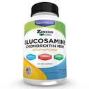 Zenesis Labs Glükoosamiinsulfaat + kondroitiin + MSM Kombinatsioon Liigese ja kõhre täiendus 450 kapslit (Bulk 90 päeva pakkumine) 1500mg, 1200mg, 2000mg ühe serveerimise kohta