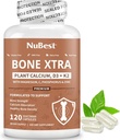 NuBest luu Xtra - taimepõhine luu tugevus, strontsiumi võimendus strontsiumtsitraadiga, kaltsium, magneesium merevetikatest, fosfor, C-vitamiin, K2, D3 | maksimaalne kaltsiumi imendumine | 1 kuu pakkumine