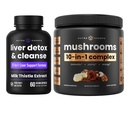 NutraChamps Maksa Detox & Seenepulber - Tunnetus, Detox & Immunity Bunder