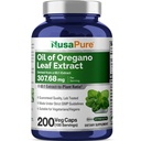 NusaPure Oregano Oil Extract 20000mg | 200 Veggie Pulber kapslid | Looduslikult esinev karvakrool | Non-GMO ja ekstrakt 65:1