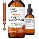 Looduslik ja orgaaniline Ceyloni kaneeli ekstrakt Vedelik tilgad 500mg - Vedel kaneelilisandid üldiseks toetuseks - Cinnamomum Verum Bark Tinktuur - Vegan, suhkur ja alkoholivaba, mitte-GMO - 2 fl oz