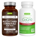 Multivitamiinid ja mineraalid meestele + kõrge imendumisega CoQ10 100mg 120 Softgels Energy Bundle, püsivalt vabastav täiustatud multivitamiin + CoQ10 koos E-vitamiini ja D-Limoneeniga, Igennus