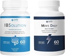 IBSolution and Men's Multivitamin Bundle - All-Natural Supplement to Support Digestive Health, Gas, Bloating and Constipation, Immune System Support for Men - 60 Capsules, 2-Pack