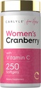 Carlyle Cranberry pillid naistele | 250 Softgels | kontsentreeritud ekstrakti täiendada C-vitamiini ja E | Mitte-GMO, Gluteenivaba | tema jaoks