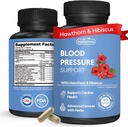 Vererõhu tugilisa - Natural Hawthorn, Hibiscus, küüslauk ja oliivilehe - südame tervise ja ringluse toetamine - B12, B6 - Vegan, mitte-GMO - 90 kapslit (3-kuuline pakkumine)