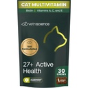 VetriScience 27+ Active Health Chews, Nu Cat Daily Multivitamiinid kassidele ja kassipoegadele, tasakaalustatud vitamiinid, mineraalid ja antioksüdandid, tervise ja heaolu tugi, kala, 30 Count