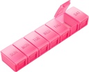 Ekstra suur Pill Korraldaja Nädal, KAPENS Daily Pill Case Box Suuremahulised osad, 7 päeva pillid konteinerid ravim Toidulisandid Vitamiin Kalaõli, punane