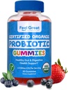 Feel Great USDA probiootilised kummikud täiskasvanutele ja lastele - 2,5 miljardit CFU (30 päeva) | Immuunsüsteemi tugi ja seedetrakti tervis | Kliiniliselt uuritud DE111 - Bacillus subtilis