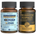 Probiootikum 100 miljardit CFU + 120 miljardit CFU soolestiku ja seedetrakti tervise jaoks, Vegan Acidophilus probiootiline lisa