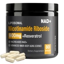 NAD-i täiendus - NAD + koos nikotiinamiid-ribosiidiga (NR) ja Resveratrol Quercetin 900mg puhas orgaaniline NAD Plus raku remondiks Tervislik vananemine ajufunktsioon, 80 kapslit
