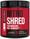 Jacked Factory NITROSURGE Shred Pre Workout Supplement - Energiatugevdaja, Kiirtugevdus Kasum, Terav Fookus, Võimas Pump - Lämmastikoksiidi Booster & PreWorkout Powder - 30Sv, Arbuus