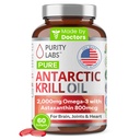 Puhastuslaborid Antarktika krillõli 2000mg Omega-3 koos astaksantiin 800mcg toidulisandeid, et toetada mälu - rikas Omega 3, rasvhapped, DHA, EPA ja fosfolipiidid - 60 Softgels