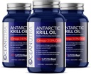 100% puhas orgaaniline krillõli 1000mg, 180-päevane pakkumine, Omega 3, kõrgeim kontsentratsioon 56% fosfolipiidid, metsik püütud, jätkusuutlik Antarktika superbaBoost, astaksantiin,Omega xl,Heart, nahahooldus, pole kalaõli