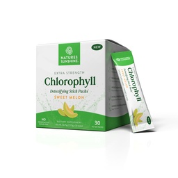 Nature's Sunshine Chlorophyll Stick Packs: Ülelaadimine oma Detox ja Boost Soolestiku Tervis Mugav, Magus Melon