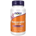 NOW Foods Supplements, Natural Resveratrol 200 mg punase veini ekstrakti, 60 Veg kapslid