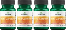 Swanson beeta-karoteen (vitamiin A) 25000 Iu (7500 mcg) 100 Sgelit (4 pakendit)