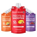 Disainer Wellness Protein Smoothie, tõeline puuvili, 12 g valku, madala süsivesikusisaldusega, nulllisatud suhkrut, gluteenivaba, mitte-GMO, kunstlikke värve või maitseid ei ole, sordipakett, 12 krahv