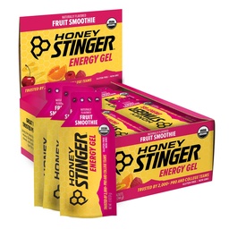 Honey Stinger Organic Fruit Smoothie Energy Gel, Gluteenivaba ja kofeiinivaba, treeninguks, jooksmiseks ja jõudluseks, Sport Nutrition for Home & Gym, Pre & Mid Workout, 24 Pack, 26,4 Ounce