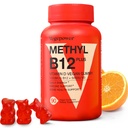 Vitamiin B12 D3 Vegankummid - 90 Count I 1000 MCG Methyl B12 & 5000 IU D Vitamiin Kummi närimistable Supplements täiskasvanutele ja lastele - Immune Health & Daily Energy Boost - Non-GMO, Orange