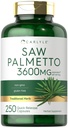 Carlyle Saw Palmetto meestele ja naistele | 3600 mg | 250 kapslit | Herb Extract Supplement | Serenoa Repens | Non-GMO ja Gluteenivaba