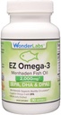 Atlantic Menhaden Fish Oil Omega-3 2000 mg, Burpless, valmistatud USA-s, EPA+ täiuslik tasakaal DHA + DPA 90 Softgels