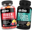 DR. BO Fiber Gummies Colon Clean & Ginger Maitsev Gummy Prebiootiline Fiber Supplement - soolestiku liikumise toetus soolestiku ja kõhu puhastamiseks