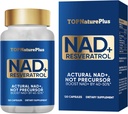 NAD + täiendus 1000 mg puhas orgaaniline, kõrgeim NAD + resveratrooli lisand Max imendumine energia ja DNA parandamiseks, vananemine kaitse, ajufunktsiooni tugi, 120 kapslit