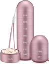 Zannaki Metal Moisture Proof Weekly Pill Korraldaja, virnastatav Alumiinium Alloy BPA Tasuta Reisimine Matka 7 päeva Pill Box Juhul Veekindel ja suur osa hoida pillid, vitamiinid, kalaõli, toidulisandeid
