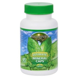 Youngevity Ultimate Mineral CapsTM - 70+ Essential Full Spectrum Trace Minerals - Toitaine-Dense, Tuletatud Humic & Aquamin merevetikad (64 kapslit - 2 pakendit)