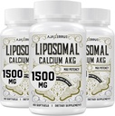 Liposomaalne kaltsium AKG täiendus 1500 MG (alfa-ketoglutaarhape), kõrge imendumine, tõhusam kui AAKG, Ca AKG pikaealisuse, vanusekaitse, rakuenergia, ainevahetusfunktsiooni jaoks, 180 Softgels