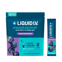 Vedelik I.V.® Hüdratsioonikordaja - Concord Viinamarja | Elektrolüütide pulbrijoogisegu | 1 Pack (16 Servings)