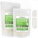 XPRS Nutra Vegan Suurus 1 eraldatud kapslid - 100 loe selge Premium Tühjad kapslid eraldatud kottides - Pillid 1 Tühi DIY täienduse täitmiseks