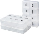 Serfeymi Weekly Pill Organizer 3 Pack Medicine Organizer Travel Pill Box 7 Day Pill Case Purse Pill Container Pill Holder Daily Pill Boxs Korraldaja Ravimid, Vitamiin, täiendus