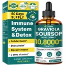 Graviola Soursop Leaf Extract Vedelik - Soursop Bitters Vedelik, Toetus Immuunsüsteem, Lõdvestu, Maks ja uni | Mitte-GMO, Suhkru & Gluteenivaba, Originaalne Maitse, 2 Fl Oz