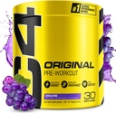 Cellucor C4 Original Pre Workout Pulber Viinamarjavaba Preworkout Energia meestele ja naistele 150mg Kofeiin + beeta-alaniin + Kreatiin - 30 serveerimist (pakendamine võib varieeruda)