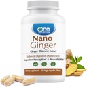 One Planet Nutrition Nano Ingveri juur 250 mg Veggie kapslid (120 Servings), Pure Ingveri juure ekstrakt, Nano Superior Imendumine, Suurendab Seedetrakti Tervist, Mitte-GMO, Vegan Gluteeni Vaba