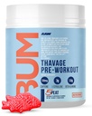 RAW Pre Workout Powder, Thavage (5 turvas, punane kummik) - Chris Bumstead Sport Nutrition Supplement meestele ja naistele - Cbum Pre Treening Out, Hüdratsioon, vaimne fookus ja energia - 40 Servings