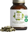 PURE SYNERGY SuperPure Oregano ekstrakt | Oreganoõli ekstraktkapslid | Orgaaniline õli ja lehtede lisand | immuunsüsteemi, seedetrakti ja hingamisteede tervise jaoks (60 kapslit)