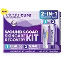 Cicatricure Naha taastamise komplekt: Advanced Scar Gel & Open Wound Care Antibiootiline salv, vähendab venitamismärke, kirurgilisi ja akne arme, ravib kärpeid ja põletusi, 1 oz iga - täiskasvanutele ja lastele