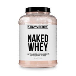 NAKED Maasikavadaku valk - kõik looduslikud rohusöödad vadakuvalgu pulber + kuivatatud maasikad + kookossuhkur - 5lb pudel, GMO-vaba, sojavaba, gluteenivaba. abi lihaste kasv ja taastamine - 61 serveerimist