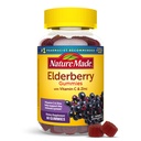 Loodus tegi Elderberry vitamiin C ja tsink, toidulisand immuunsüsteemi toetuseks, 60 Elderberry Gummies, 30 päeva pakkumine
