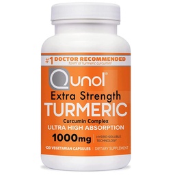 Qunol Turmeric Curcumin Supplement, Kurkum 1000mg Ultra kõrge imendumine, ühine tugi täiendada, ekstra tugevus Turmeric kapslid, 2 kuu varu, 120 loe (pakend 1)