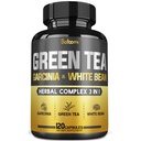 Rohelise tee ekstrakt Pill EGCG 16000Mg per Serving 12000Mg Green Tea, 2000Mg Garcinia cambogia & 2000Mg White Kidney Bean - Support Body Balance, Heart & Immune Health - 120 Kapslid 2 kuu tarne